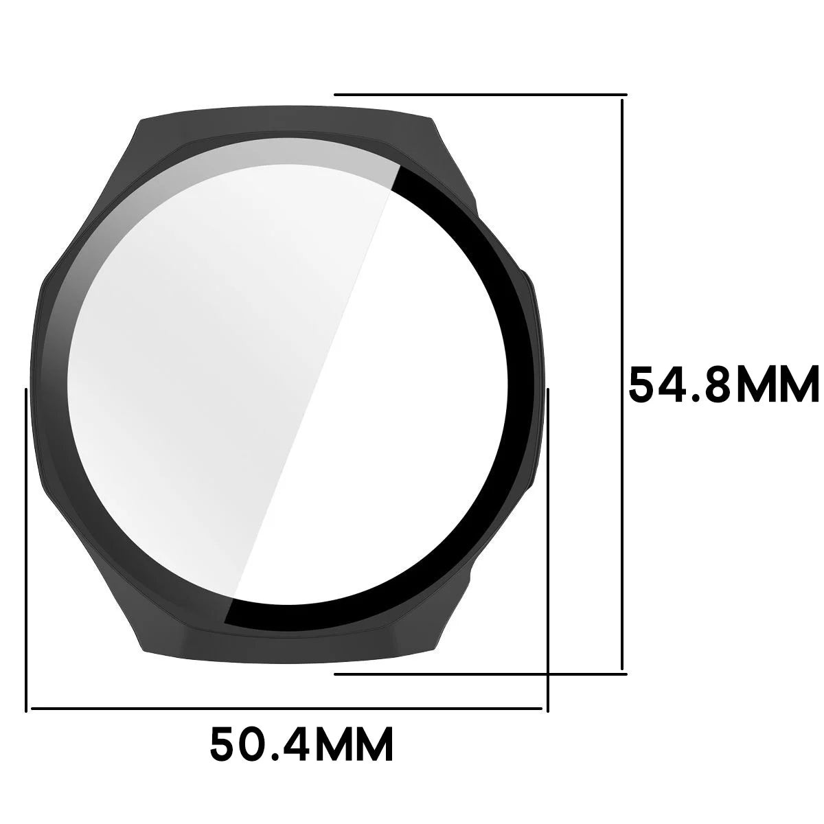 Schutzhülle mit Glas für Huawei Watch GT 7 Pro 46 mm, Bizon Case Watch Adamo, mattes Schwarz (2/8)