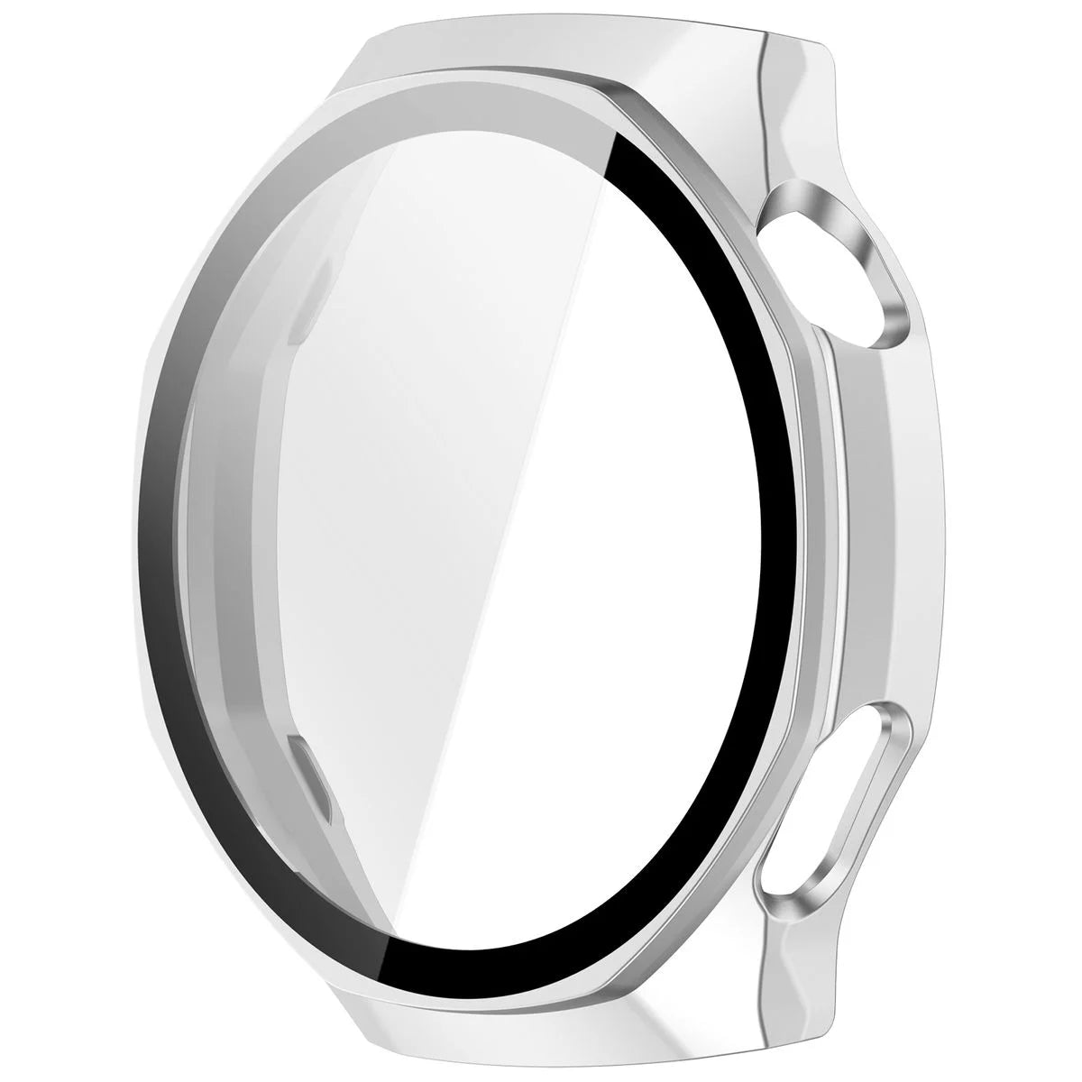 Schutzhülle mit Glas für Huawei Watch GT 7 Pro 46 mm, Bizon Case Watch Adamo, mattes Silbern (3/8)