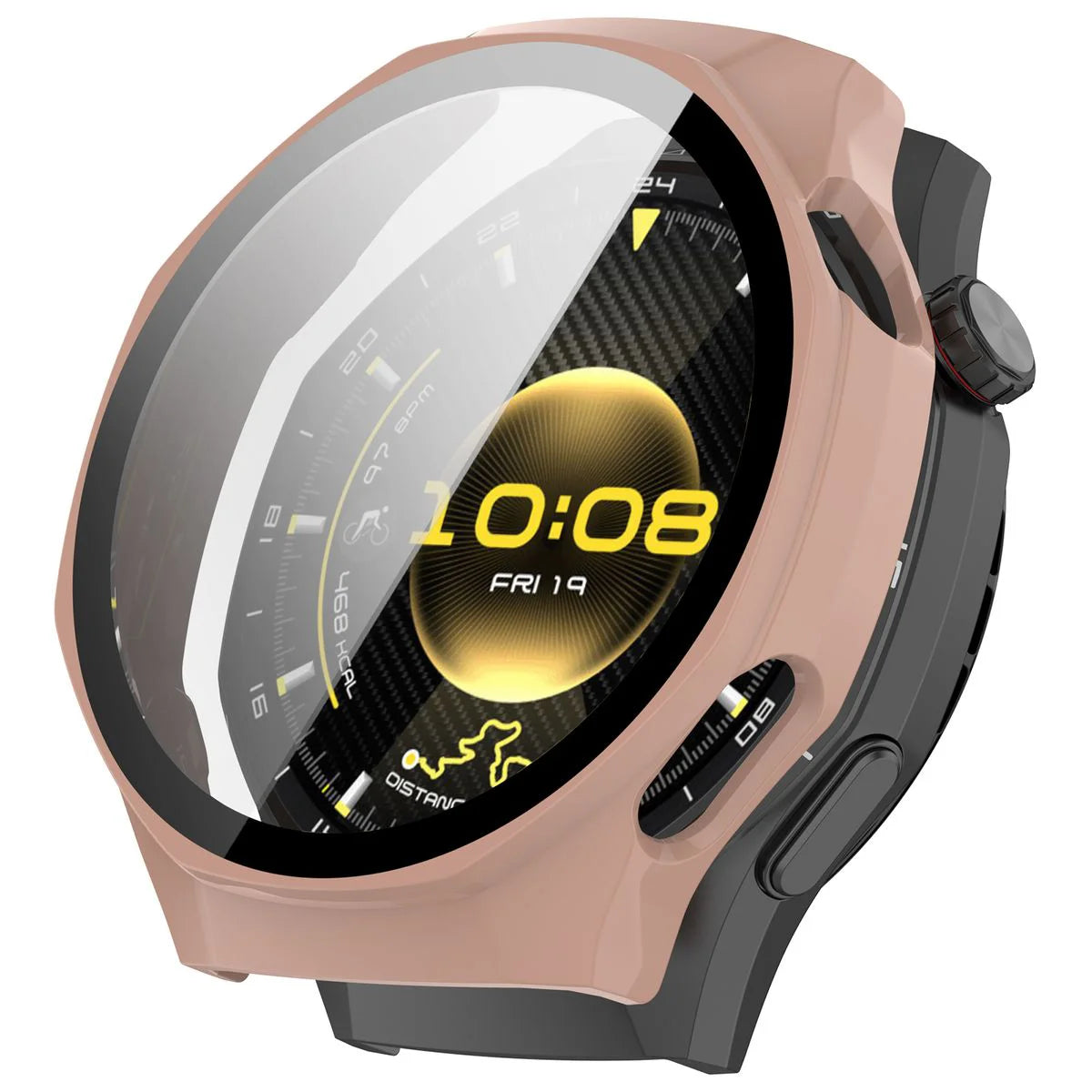 Schutzhülle mit Glas für Huawei Watch GT 7 Pro 46 mm, Bizon Case Watch Adamo, Rosa (4/8)