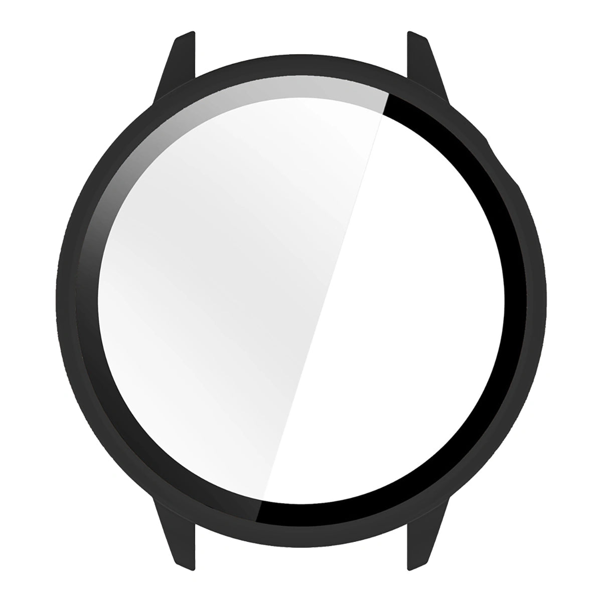 Schutzhülle mit Glas für OnePlus Watch 3 43 mm, Bizon Case+Glass Watch, Schwarz