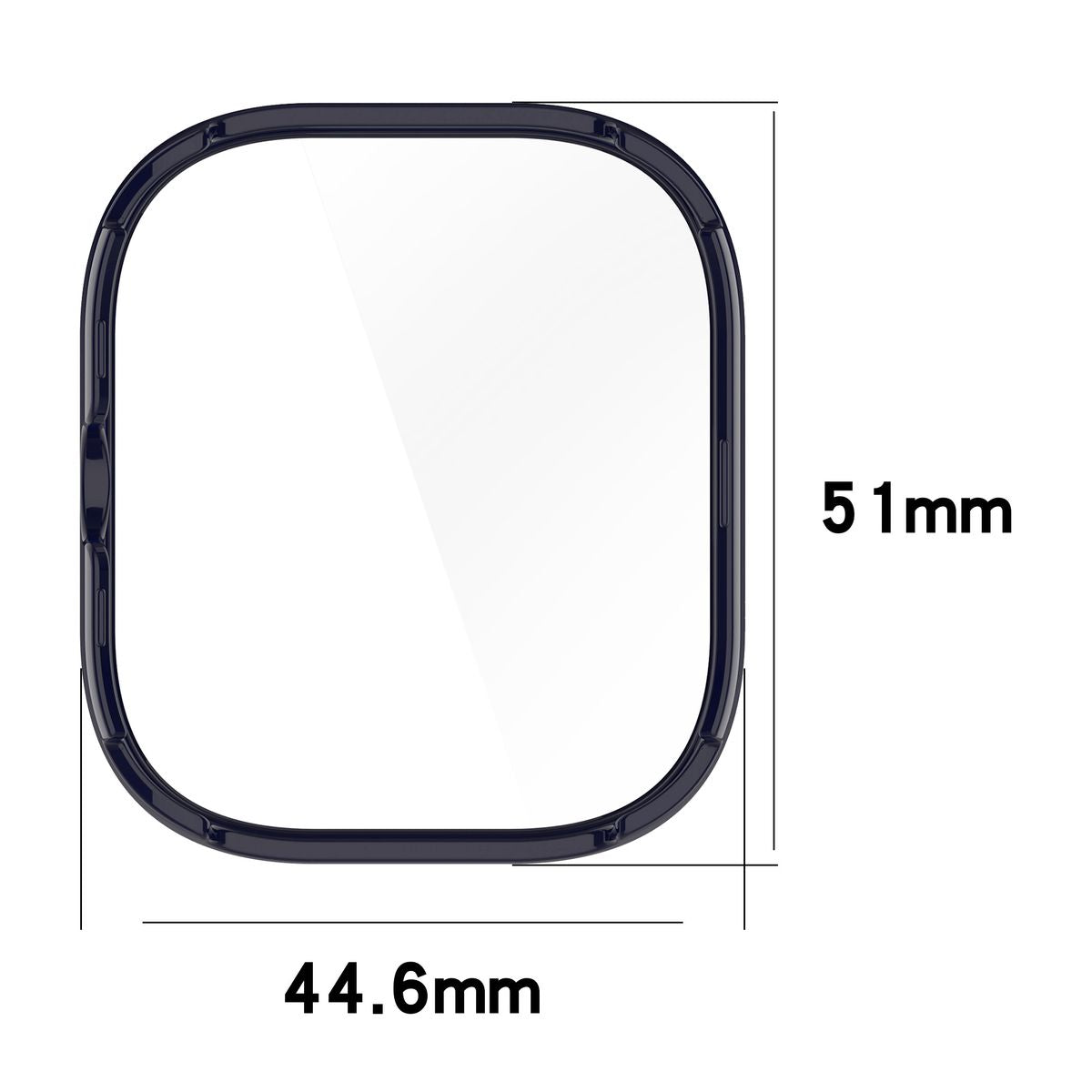 Schutzhülle mit Glas für Xiaomi Redmi Watch 5, Bizon Case Watch Adamo, Blau