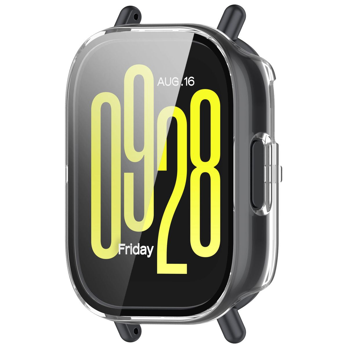 Schutzhülle mit Glas für Xiaomi Redmi Watch 5 Lite, Bizon Case+Glass Watch, Transparent