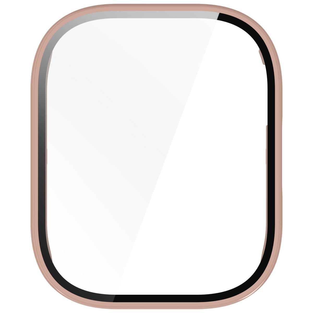 Schutzhülle mit Glas für Xiaomi Redmi Watch 5 Lite, Bizon Case Watch Adamo, Rosa
