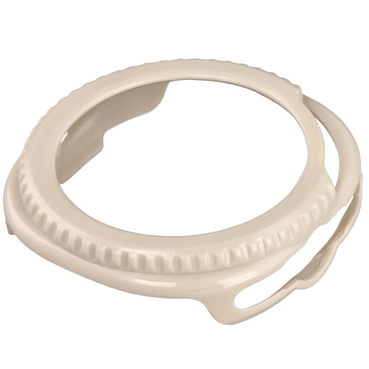 Schutzhülle mit Glas für Samsung Galaxy Watch 8 Classic 46 mm, Bizon Case Watch Adamo, Beige