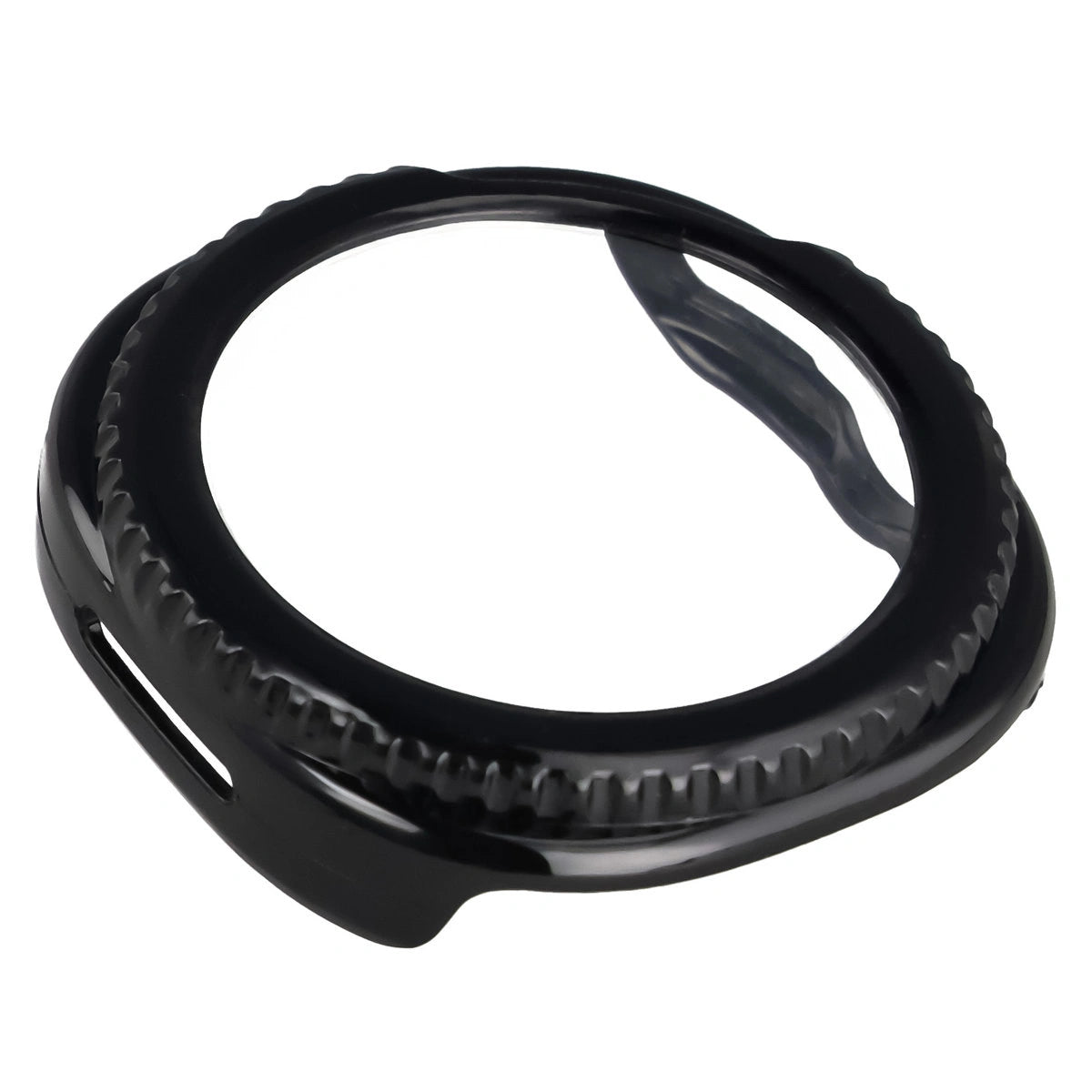 Schutzhülle mit Glas für Samsung Galaxy Watch 8 Classic 46 mm, Bizon Case Watch Adamo, Schwarz