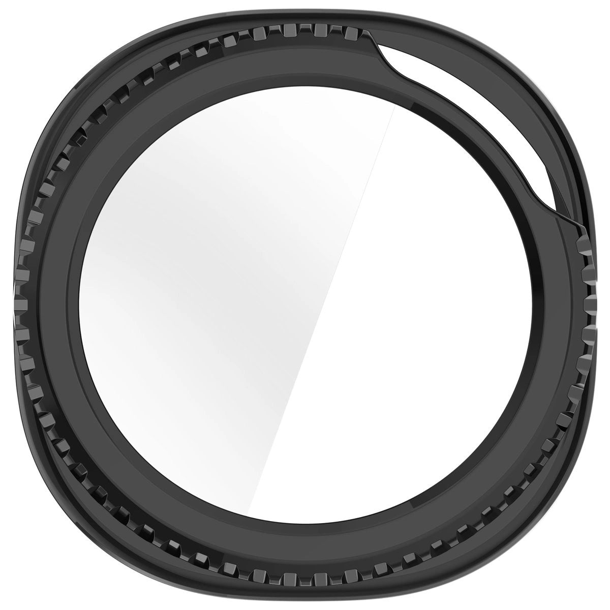 Schutzhülle mit Glas für Samsung Galaxy Watch 8 Classic 46 mm, Bizon Case Watch Adamo, Schwarz