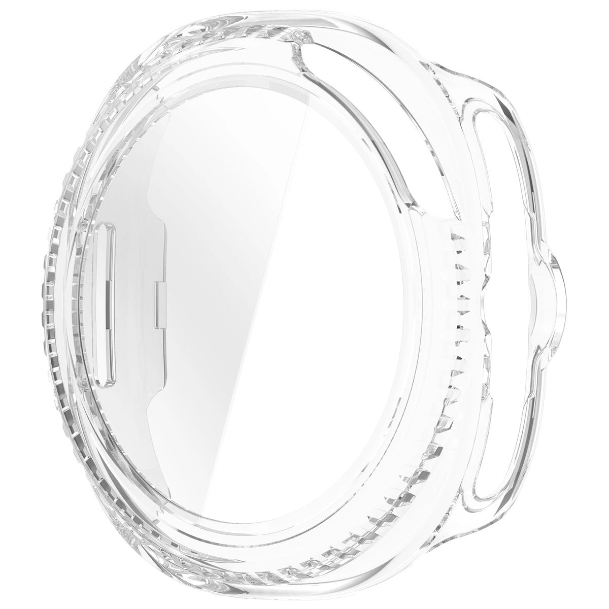 Schutzhülle mit Glas für Samsung Galaxy Watch 8 Classic 46 mm, Bizon Case Watch Adamo, Transparent