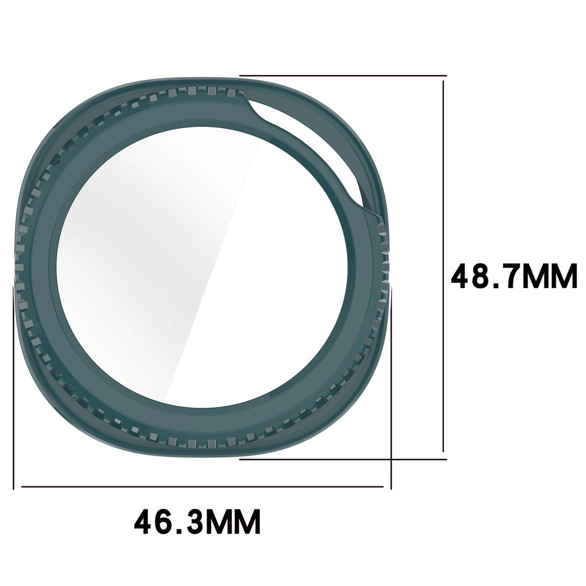 Schutzhülle mit Glas für Samsung Galaxy Watch 8 Classic 46 mm, Bizon Case Watch Adamo, Grün