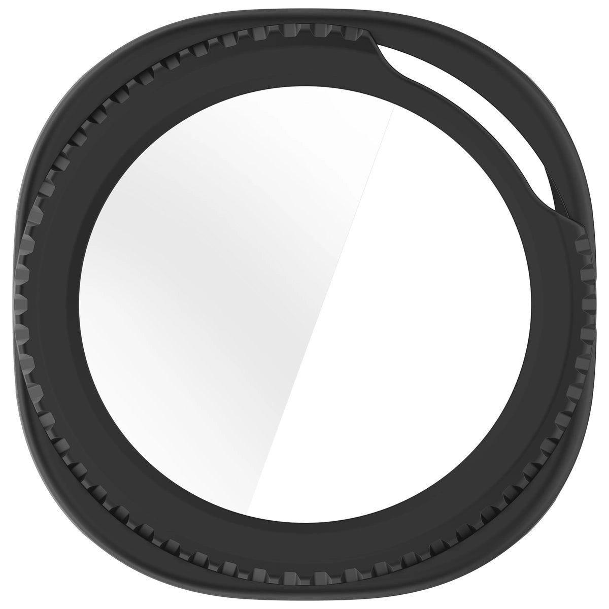 Schutzhülle mit Glas für Samsung Galaxy Watch 8 Classic 46 mm, Bizon Case Watch Adamo, Mattes Schwarz