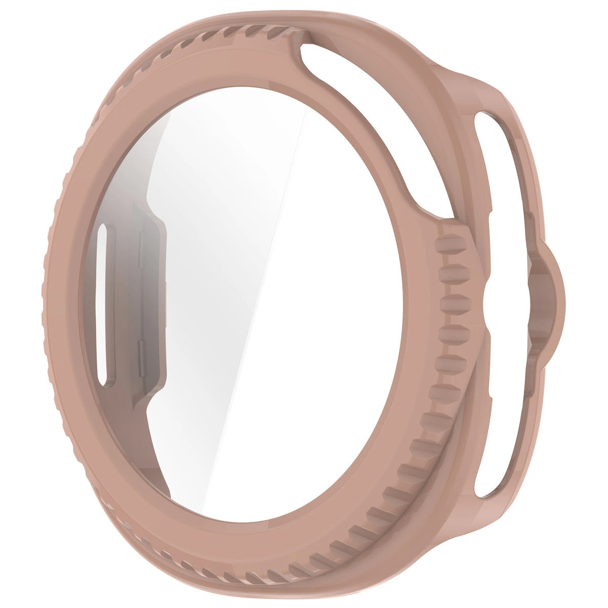 Schutzhülle mit Glas für Samsung Galaxy Watch 8 Classic 46 mm, Bizon Case Watch Adamo, Rosa