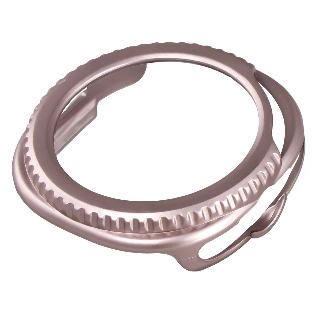 Schutzhülle mit Glas für Samsung Galaxy Watch 8 Classic 46 mm, Bizon Case Watch Adamo, Satin Rosa
