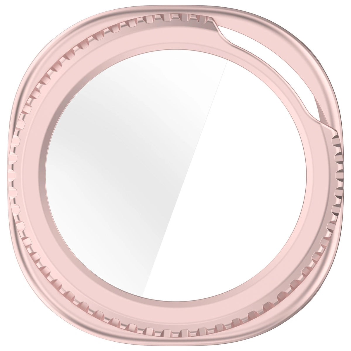 Schutzhülle mit Glas für Samsung Galaxy Watch 8 Classic 46 mm, Bizon Case Watch Adamo, Satin Rosa