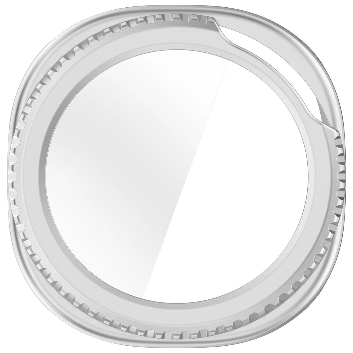 Schutzhülle mit Glas für Samsung Galaxy Watch 8 Classic 46 mm, Bizon Case Watch Adamo, Satin Silber