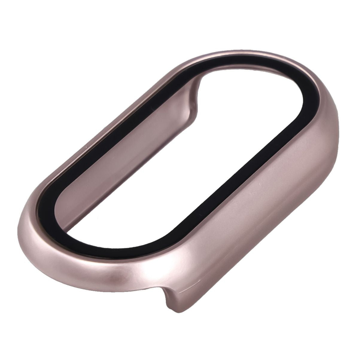 Schutzhülle mit Glas für Xiaomi Smart Band 10, Bizon Case Watch Adamo, Hellrosa