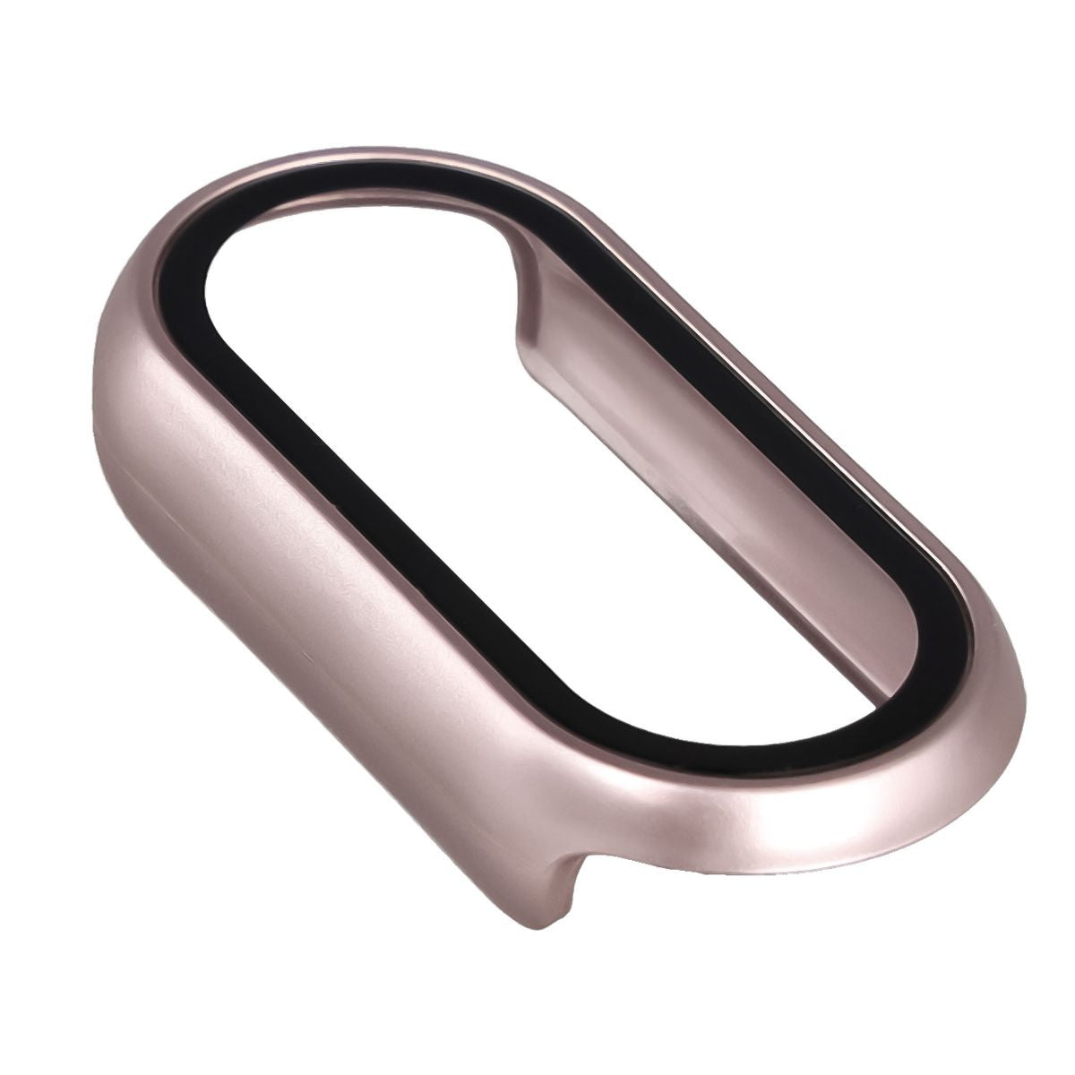 Schutzhülle mit Glas für Xiaomi Smart Band 10, Bizon Case Watch Adamo, Hellrosa