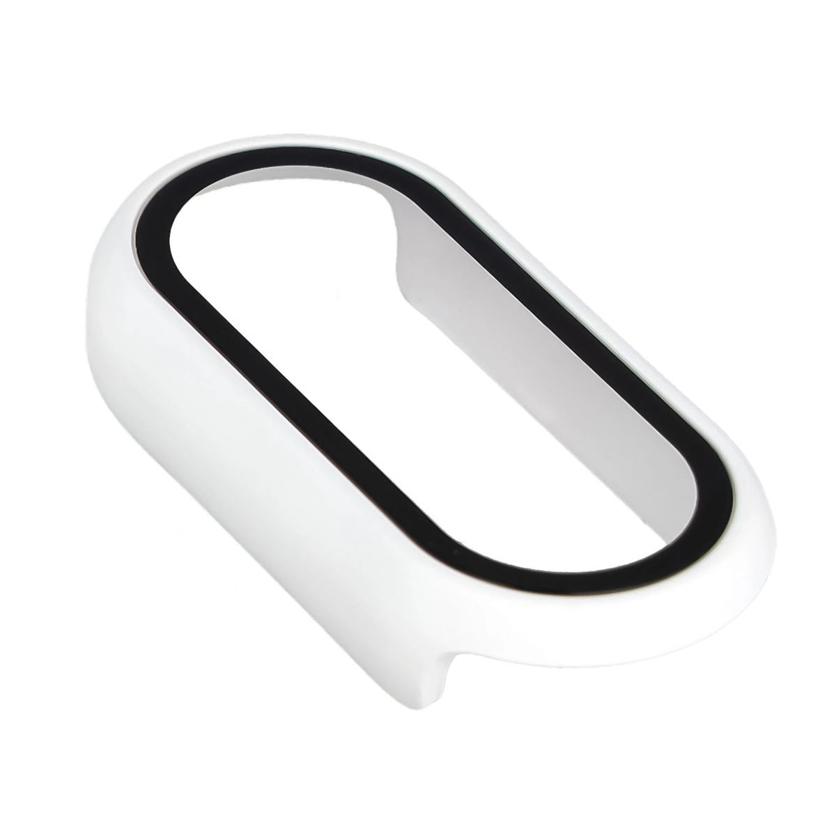 Schutzhülle mit Glas für Xiaomi Smart Band 10, Bizon Case Watch Adamo, Weiß