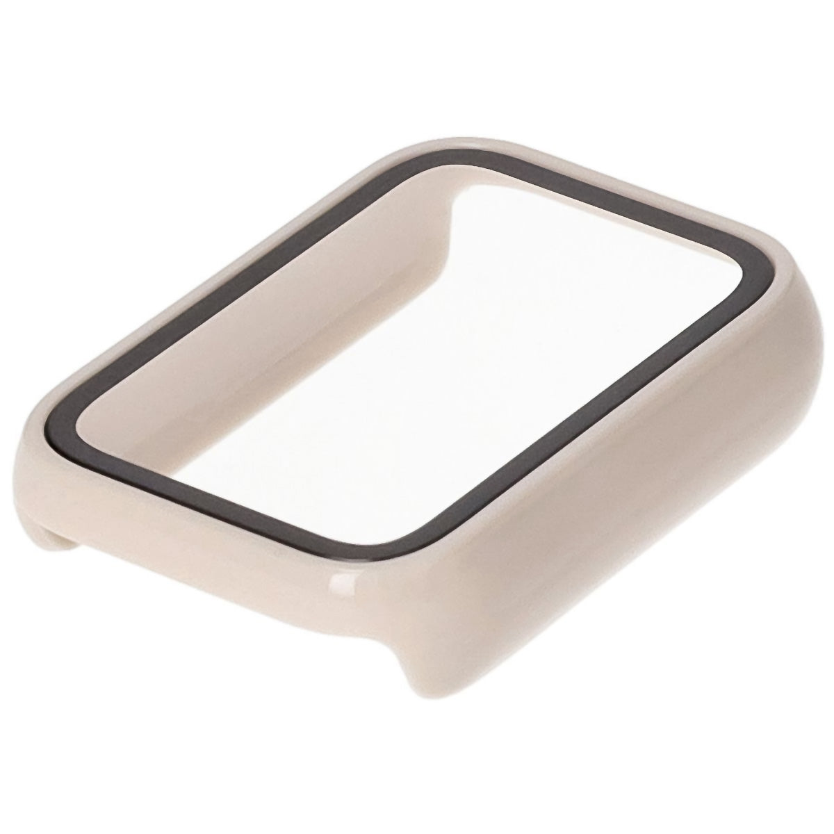 Schutzhülle mit Glas für Xiaomi Mi Smart Band 9 Pro, Bizon Case Watch Adamo, Beige
