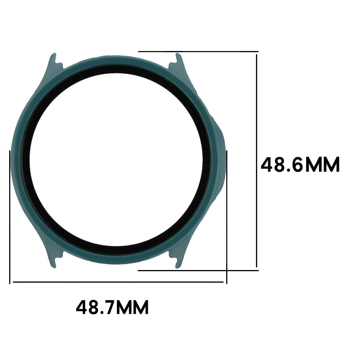 Schutzhülle mit Glas für OnePlus Watch Lite 45 mm / Oppo Watch S 45 mm, Bizon Case Watch Adamo, Grün