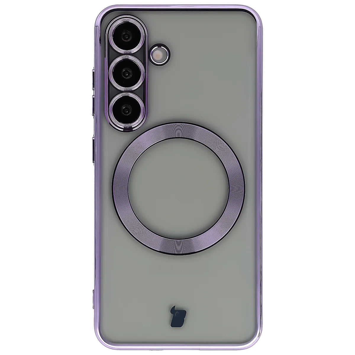 Handyhülle mit Kameraschutz und Magnetring für Galaxy S25, Bizon Case GuardO, Transparent-Violet
