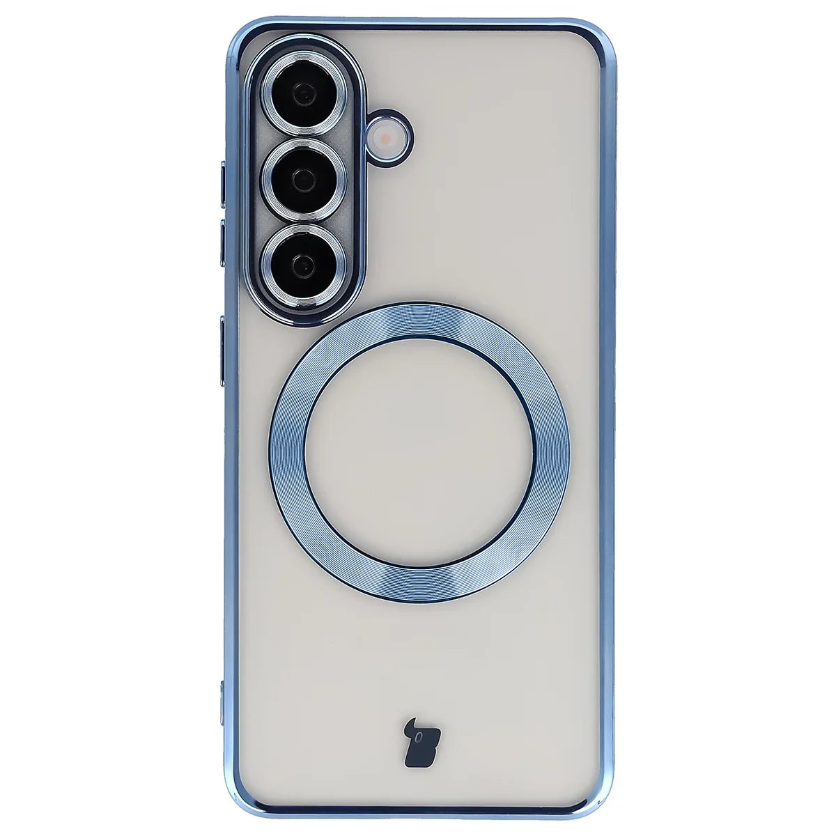 Handyhülle mit Kameraschutz und Magnetring für Galaxy S26, Bizon Case GuardO, Transparent-Blau