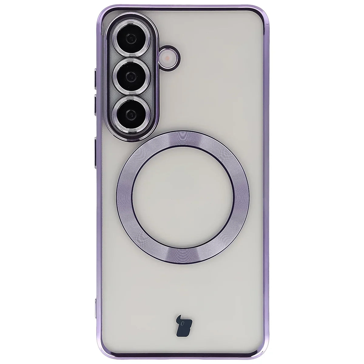 Handyhülle mit Kameraschutz und Magnetring für Galaxy S26, Bizon Case GuardO, Transparent-Violet