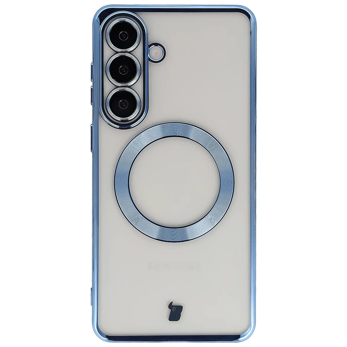 Handyhülle mit Kameraschutz und Magnetring für Galaxy S26 Plus, Bizon Case GuardO, Transparent-Blau