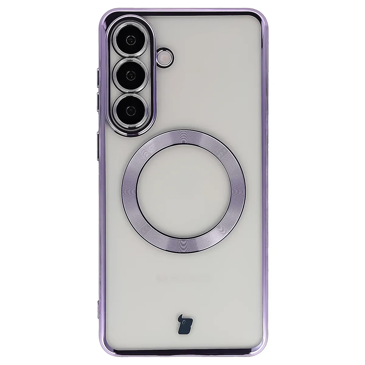 Handyhülle mit Kameraschutz und Magnetring für Galaxy S26 Plus, Bizon Case GuardO, Transparent-Violet