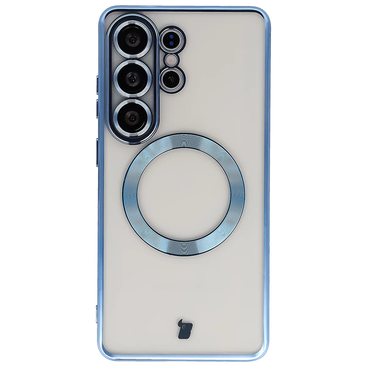 Handyhülle mit Kameraschutz und Magnetring für Galaxy S26 Ultra, Bizon Case GuardO, Transparent-Blau