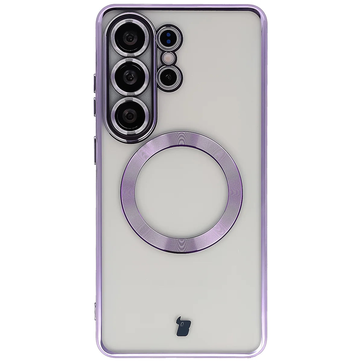 Handyhülle mit Kameraschutz und Magnetring für Galaxy S26 Ultra, Bizon Case GuardO, Transparent-Violet