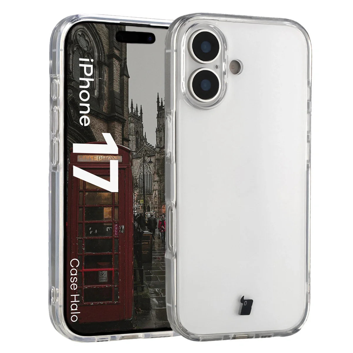 Handyhülle für iPhone 17, Bizon Case Halo, Transparent