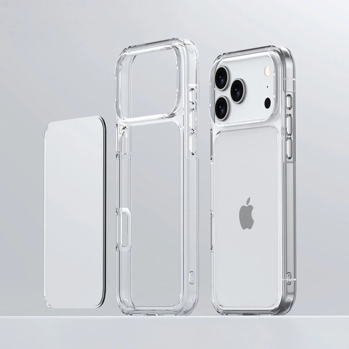 Handyhülle für iPhone 18 Pro / 17 Pro, Bizon Case Halo, Transparent