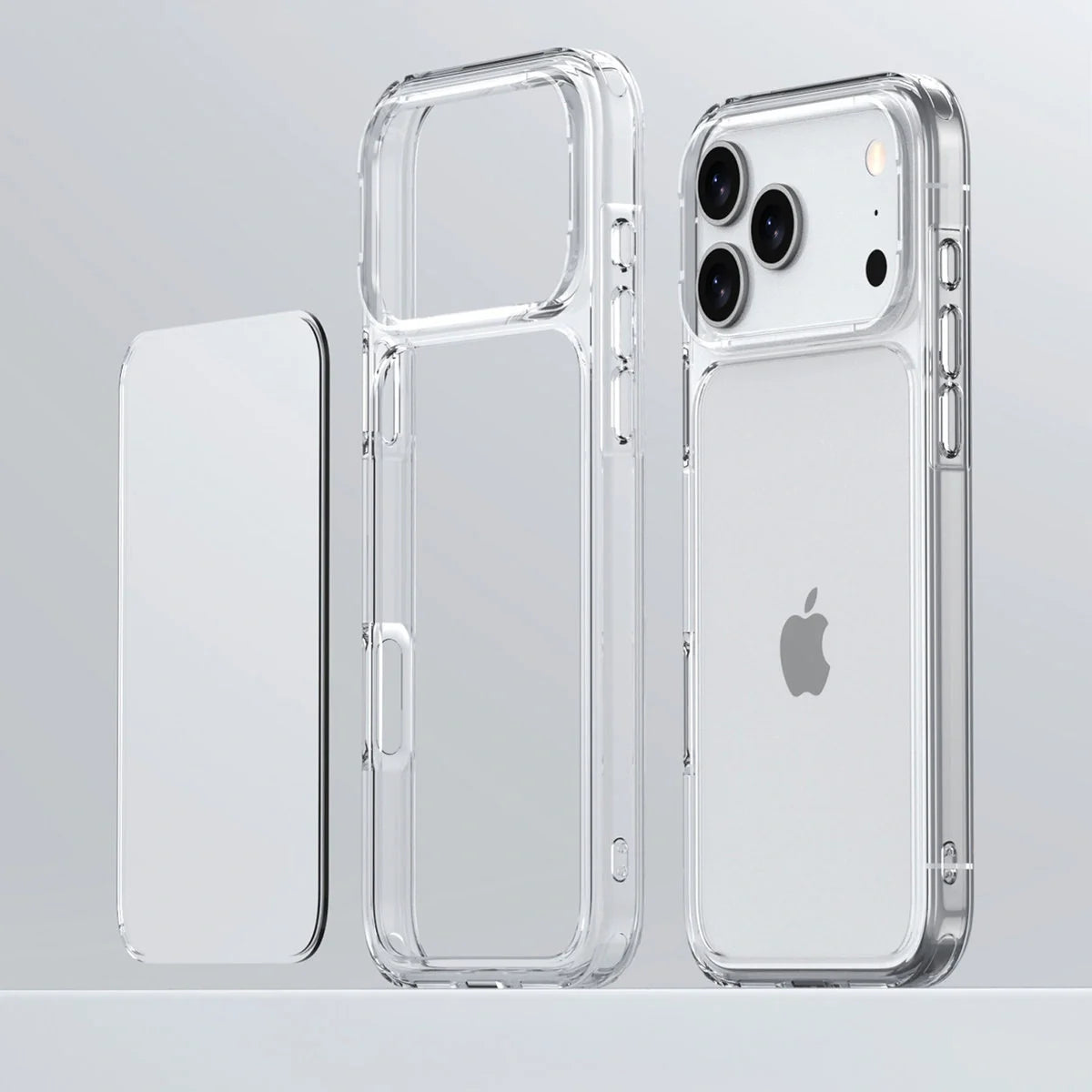 Handyhülle für iPhone 18 Pro Max / 17 Pro Max, Bizon Case Halo, Transparent