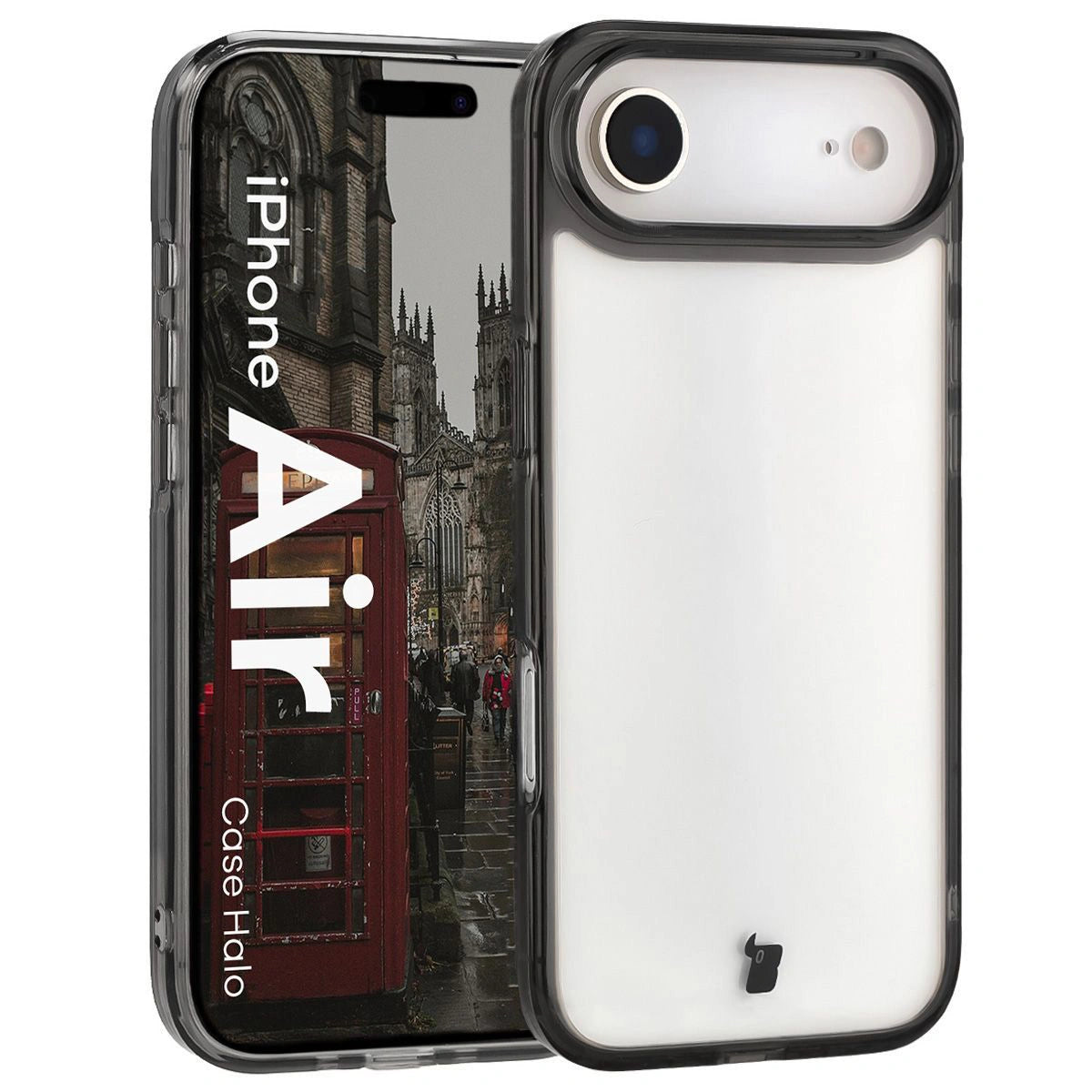 Handyhülle für iPhone Air, Bizon Case Halo, Getönt-Schwarz