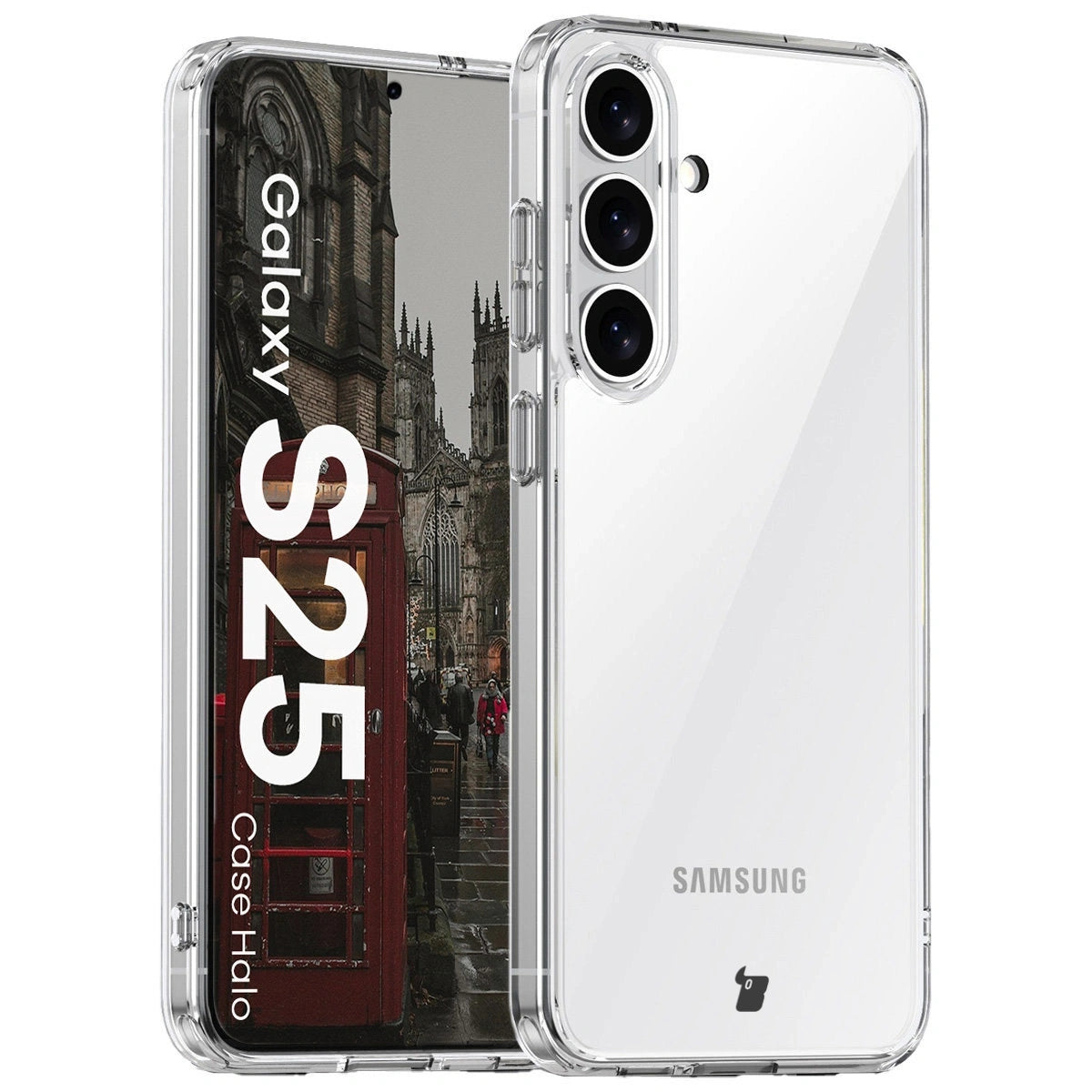 Handyhülle für Galaxy S25, Bizon Case Halo, Transparent
