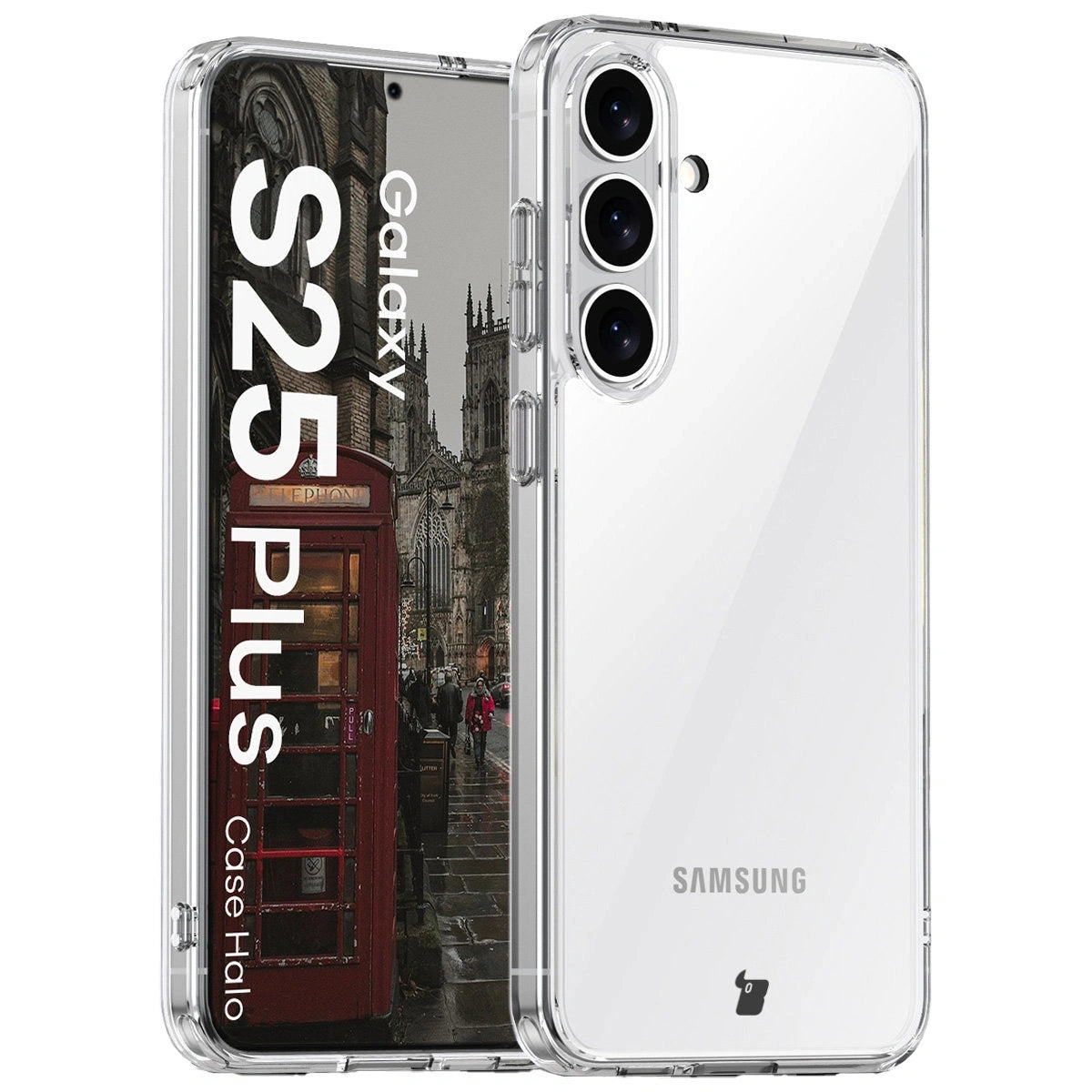 Handyhülle für Galaxy S25 Plus, Bizon Case Halo, Transparent