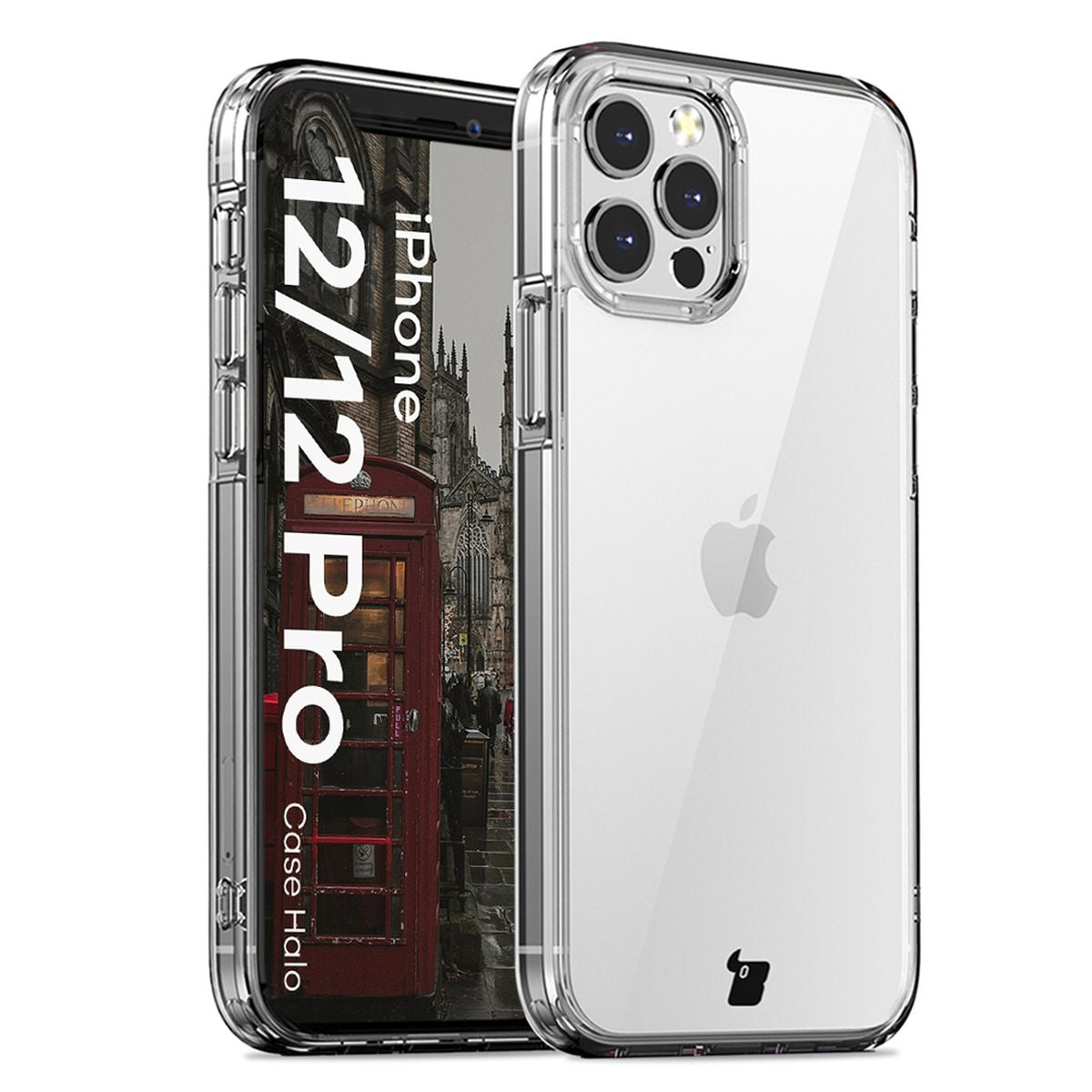 Handyhülle für iPhone 12 / 12 Pro, Bizon Case Halo, Transparent