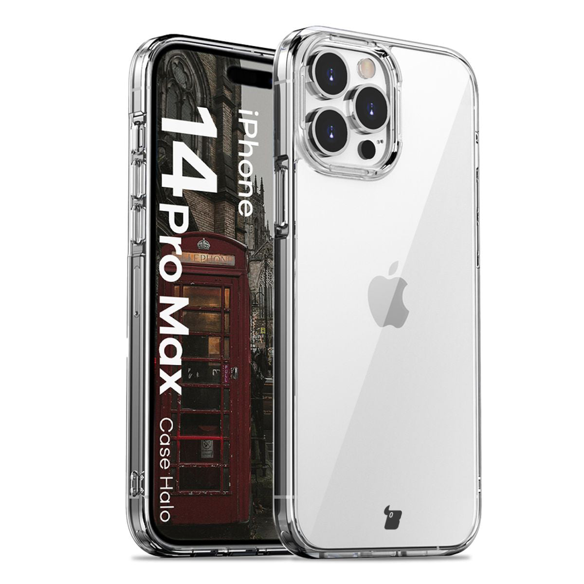 Handyhülle für iPhone 14 Pro Max, Bizon Case Halo, Transparent
