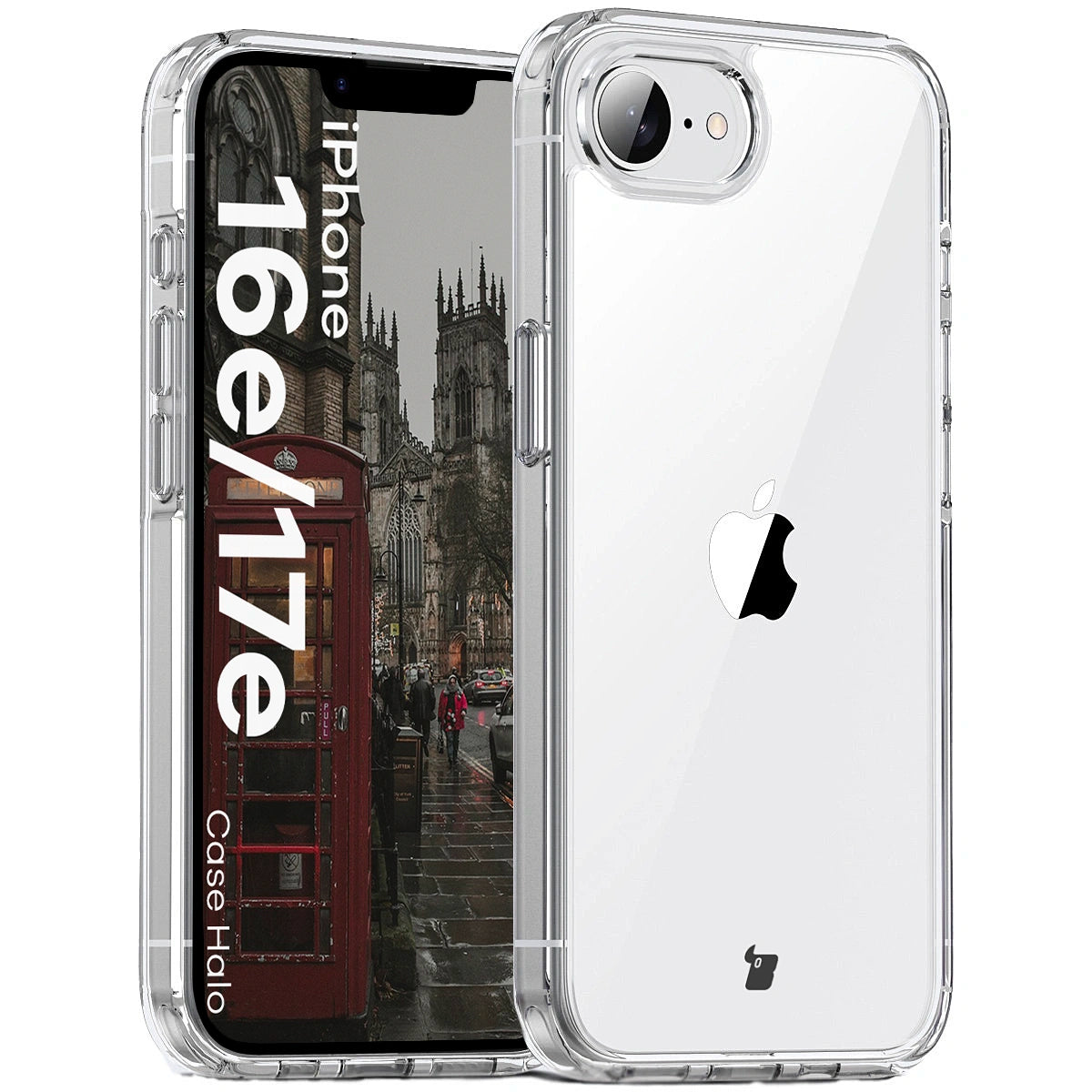 Handyhülle für iPhone 17e / 16e, Bizon Case Halo, Transparent