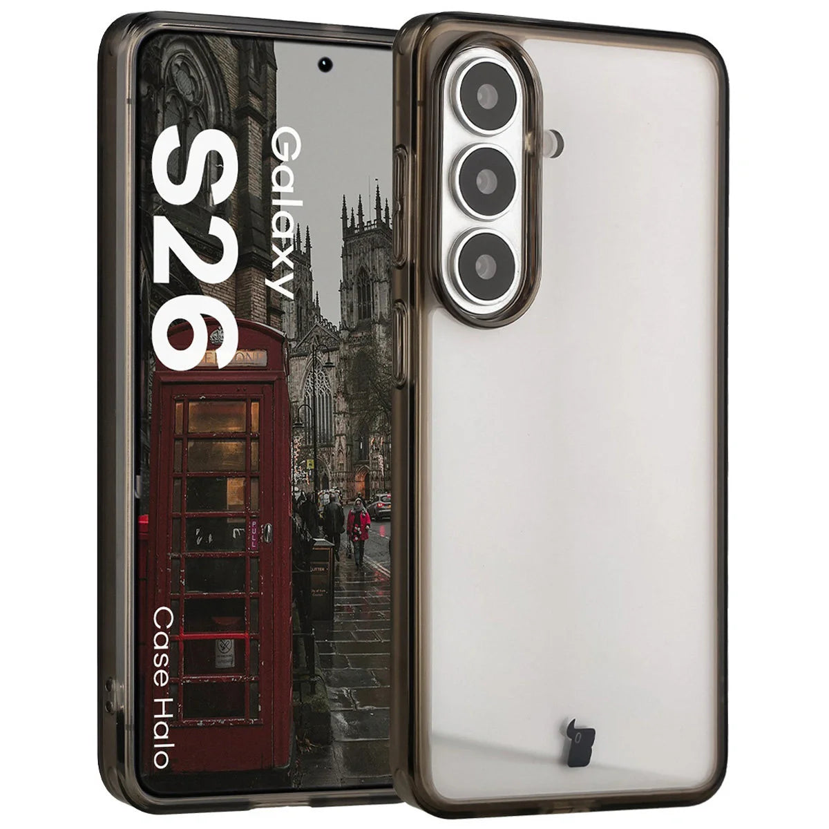 Handyhülle für Galaxy S26, Bizon Case Halo, Getönt-Schwarz