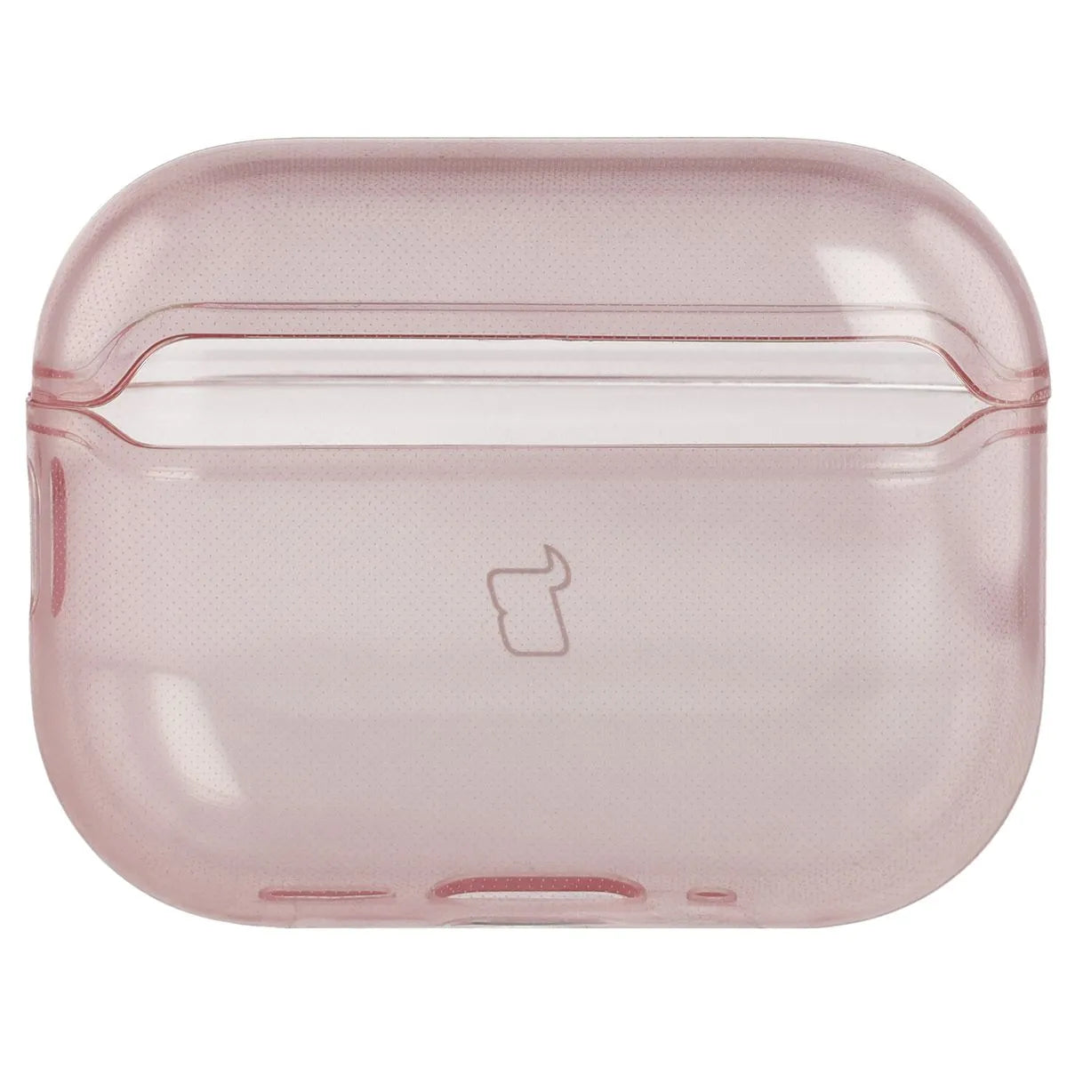 Elastische Hülle mit Karabiner für AirPods Pro 3, Bizon Case Headphone Clear, Transparent-Rosa
