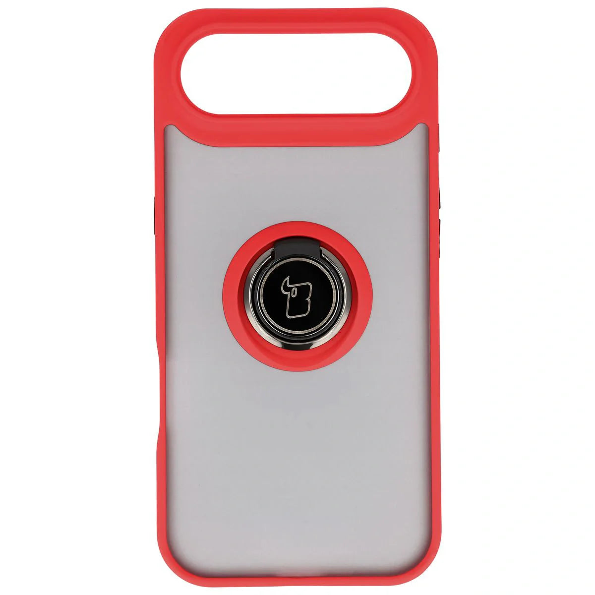Handyhülle mit Fingergriff für iPhone Air, Bizon Case Hybrid Ring, getönt mit rotem Rahmen