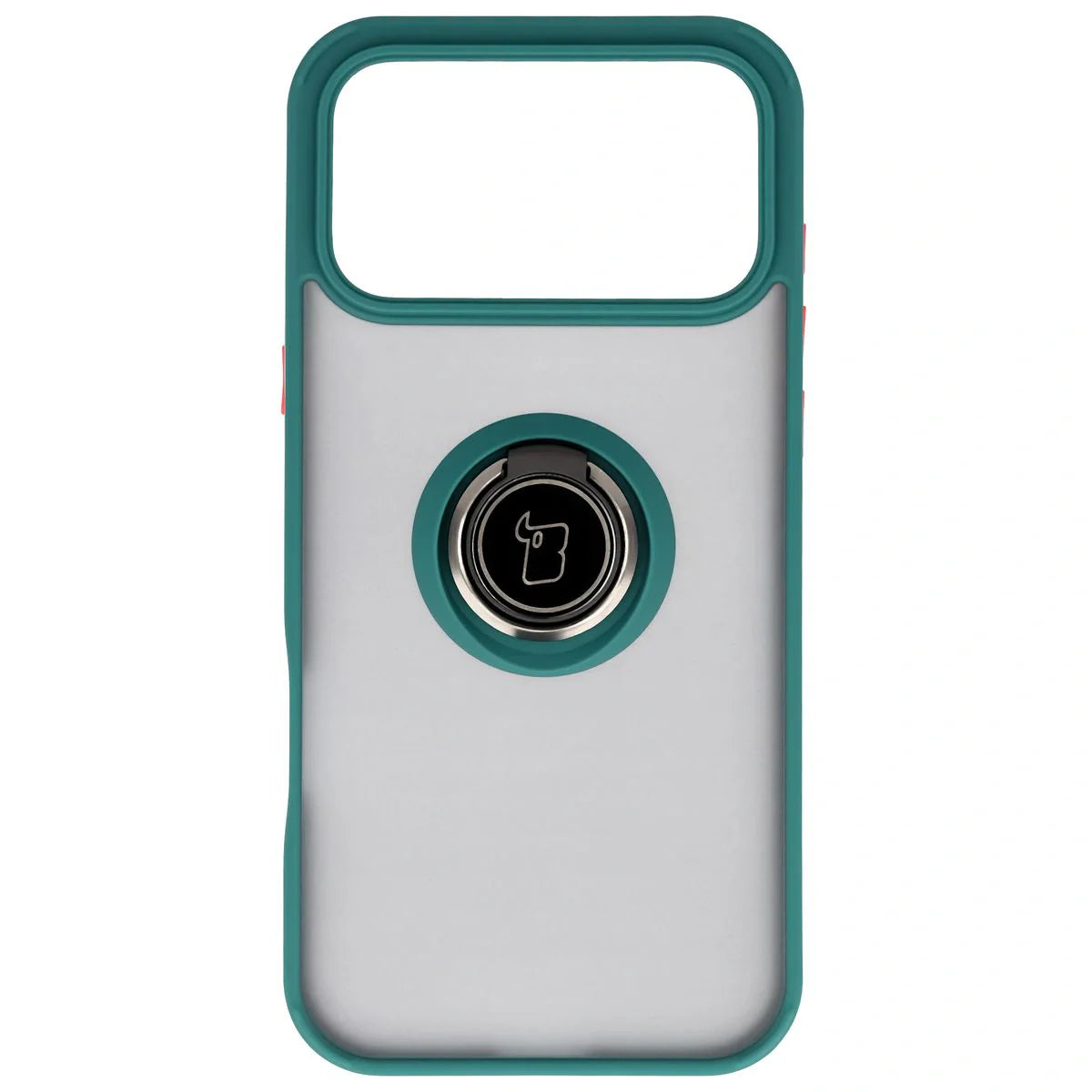 Handyhülle mit Fingergriff für iPhone 17 Pro Max, Bizon Case Hybrid Ring, getönt mit dunkelgrünem Rahmen