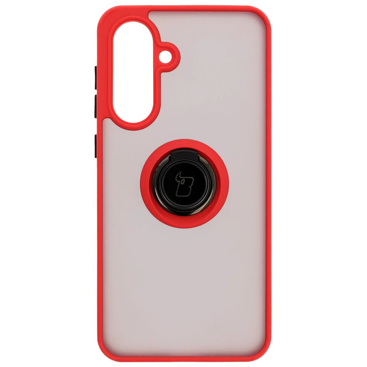 Handyhülle mit Fingergriff für Galaxy A36 5G, Bizon Case Hybrid Ring, getönt mit rotem Rahmen