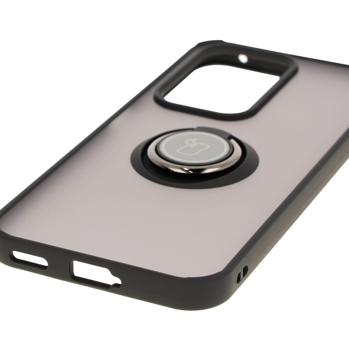 Handyhülle mit Fingergriff für Honor 200 Lite, Bizon Case Hybrid Ring, getönt mit schwarzem Rahmen