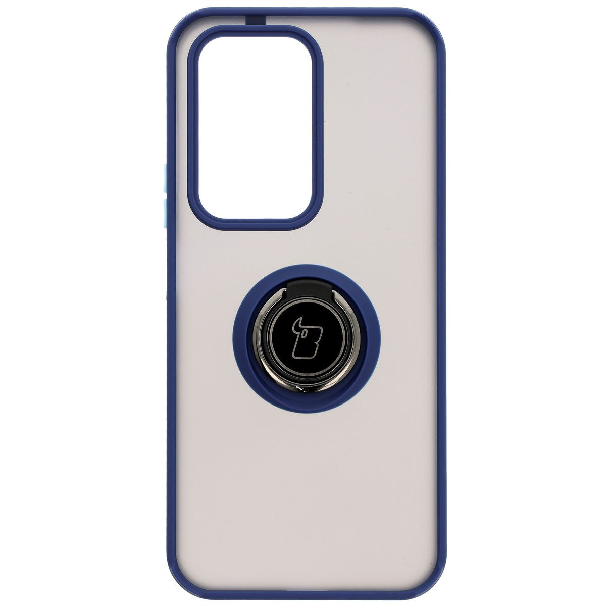 Handyhülle mit Fingergriff für Honor 200 Lite, Bizon Case Hybrid Ring, getönt mit dunkelblauem Rahmen