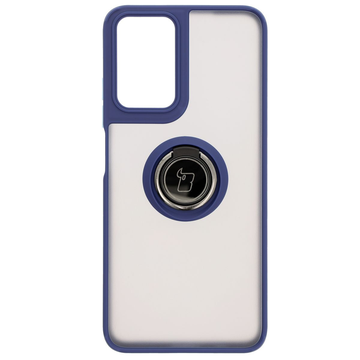Handyhülle mit Fingergriff für Motorola Moto G35 5G, Bizon Case Hybrid Ring, getönt mit dunkelblauem Rahmen
