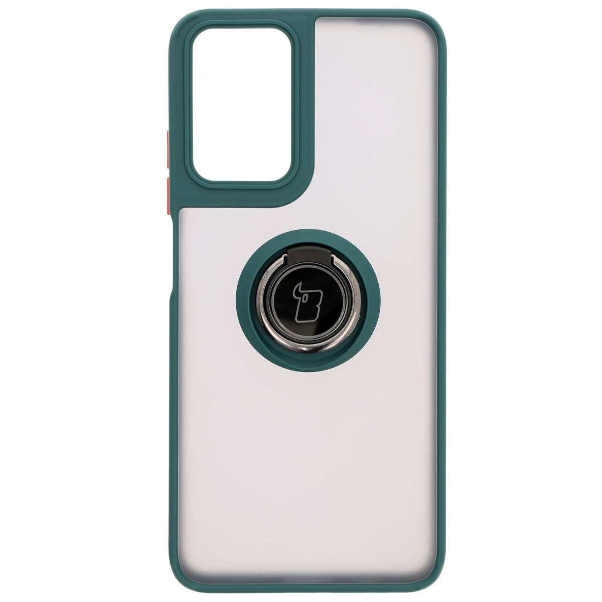 Handyhülle mit Fingergriff für Motorola Moto G35 5G, Bizon Case Hybrid Ring, getönt mit dunkelgrünem Rahmen