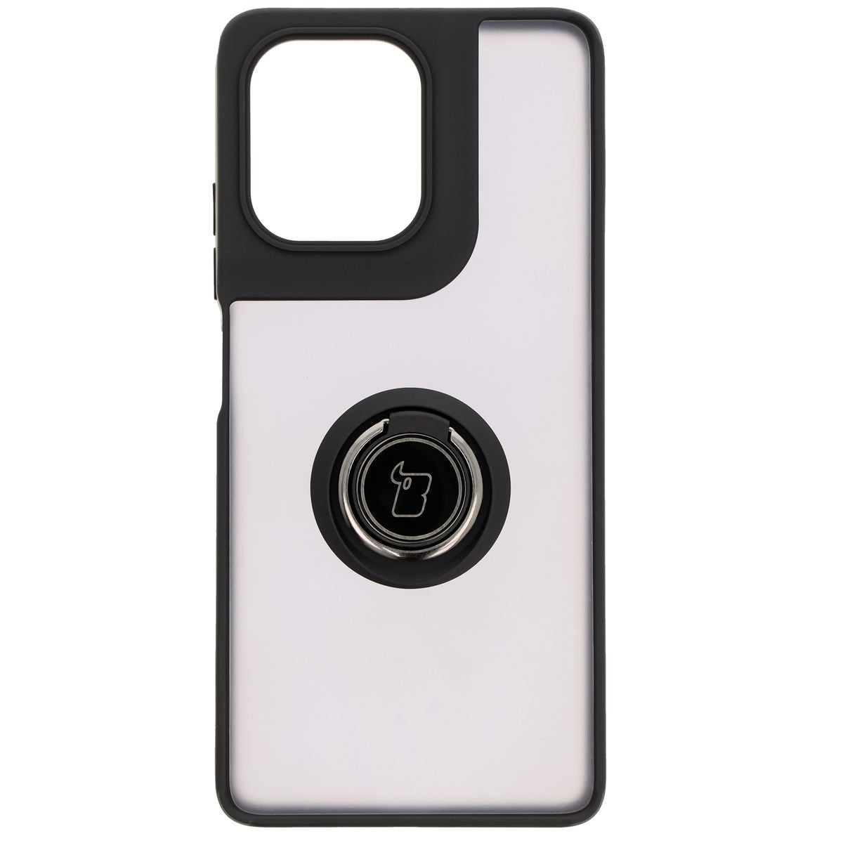 Handyhülle mit Fingergriff für Motorola Moto G75 5G, Bizon Case Hybrid Ring, getönt mit schwarzem Rahmen