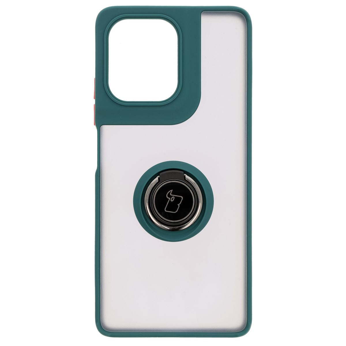 Handyhülle mit Fingergriff für Motorola Moto G75 5G, Bizon Case Hybrid Ring, getönt mit dunkelgrünem Rahmen
