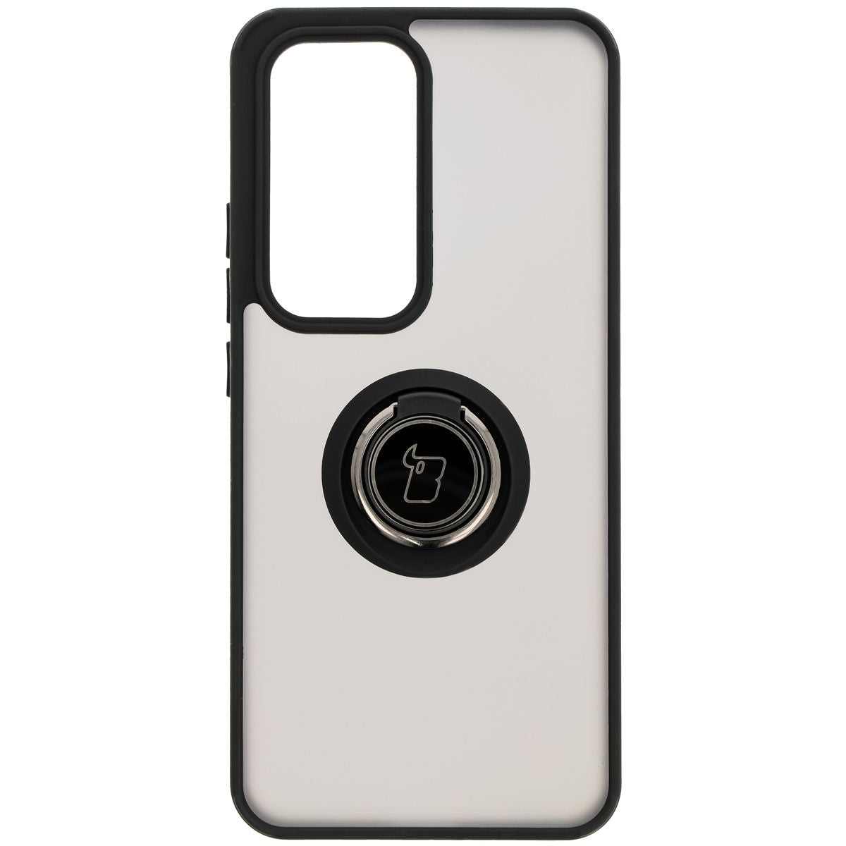 Handyhülle mit Fingergriff für Oppo Reno 12, Bizon Case Hybrid Ring, getönt mit schwarzem Rahmen